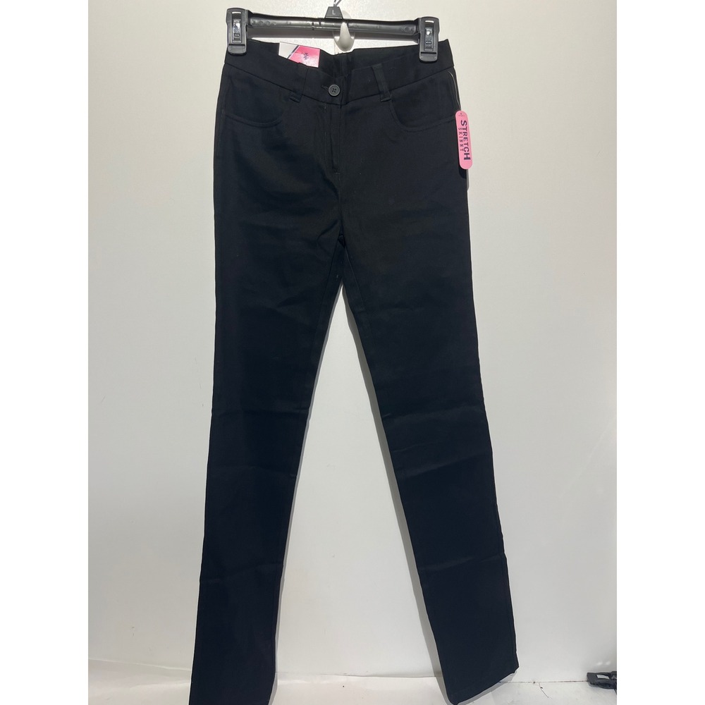 IZOD Women Black Stretch Skinny Pants Schoolwear Easy Care Size 1 ZJD0029P